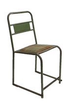 VINTAGE INDUSTRIAL FACTORY MACHINISTS ARCHITECTS ENGINEERS GREEN CHAIR