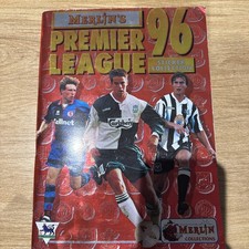 99% Complete 1996 Topps Merlin Premier League Sticker Album Vintage