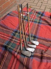 TimewarpGolf - 4 hickory golf clubs with Irish stamps