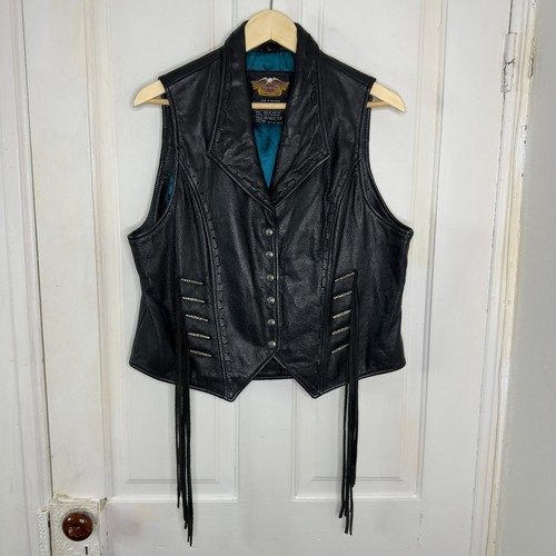 Harley davidson leather vest - harley-davidson,