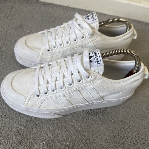 Ladies white adidas nizza - ladies,