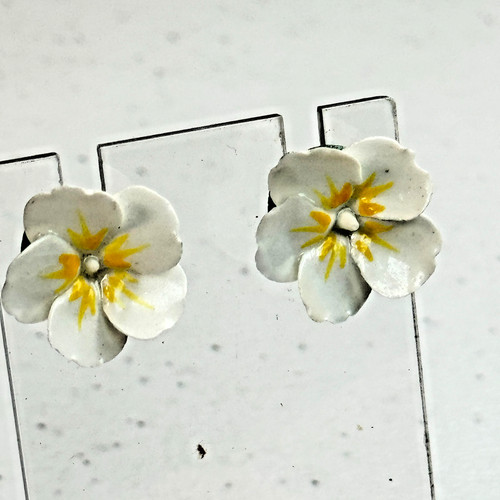 Vintage pierced earrings bone - vintage,