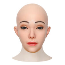 Realistic Silicone Female Face Mask Crossdresser Head Mask For women For Cosplay