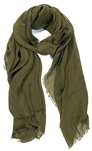 Plain crinkle scarf - for, women