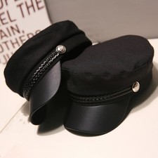 Leather Military Hat  Sailor