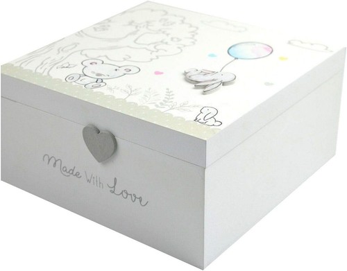 Elegant white wooden keepsake - elegant,