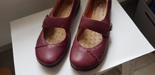 Clarks comfort Flat Structured Shoes UK 4 Maroon Very Comfortable Worn Once Only