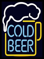 Cold Beer Neon print, Retro