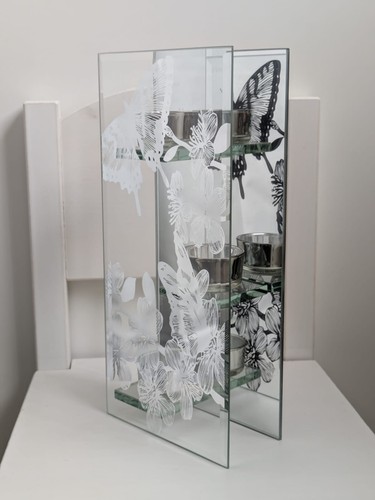 Glass mirror 3 tier - &,