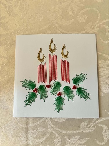 Card candles christmas holly - christmas,
