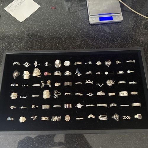 925 silver rings 72x joblot - 925,