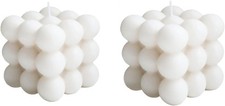 Bubble Candle,2 Pcs Cube