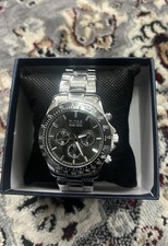 Silver with Black Dial Hugo Boss Watch Men's