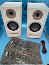 *SEE DESC* JAMO S 803 160W White Speakers with Wire 57-26000 Hz, 8 Ohm