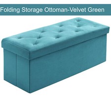 Folding storage ottoman - folding,