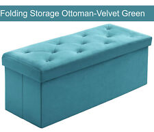 Folding Storage Ottoman Velvet