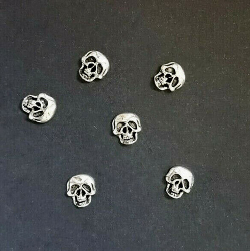 Skull buttons pewter - skull,