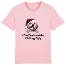 LHASA APSO Christmas Dog T-Shirt Adults Kids Woof Wishes Tail Wags Dogs Xmas