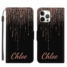 Flip Wallet Personalised For iPhone 16 Pro Max 13 14 15 Phone Case Leather Cover