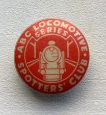 1940s Ian Allan 1st Series ABC LOCOMOTIVE LOCOSPOTTERS CLUB TIN BADGE LMS RED
