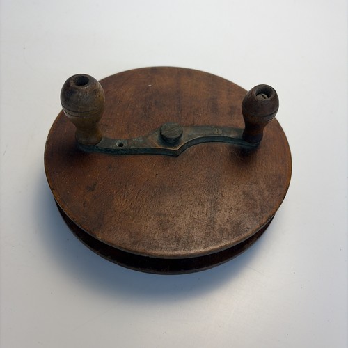 Antique wooden fishing reel - antique,