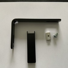 Silent Gliss Black 11208 100mm Extension Bracket with Magnetic Cover