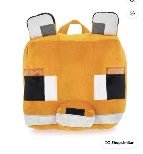 Minecraft fox plush backpack - plush,