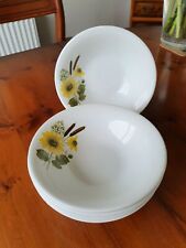 5 BARRATTS STAFFORDSHIRE FRUIT BOWLS - SUNFLOWER AND BULLRUSHES DESIGN
