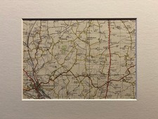 Stowmarket, Earl Stonham  1954 Ordnance Survey Mounted Map FREE POSTAGE