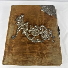 Antique 1890’s Victorian Photo Album With 20 Cabinet Cards Style Photos