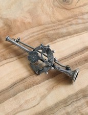 Edwardian Silver Bugle & Horseshoe Brooch – Chester 1903, R.J. Wakefield