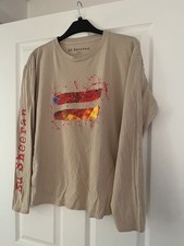 Officially licensed Ed Sheeran Equals Large L Print Beige Long Sleeve T Shirt 