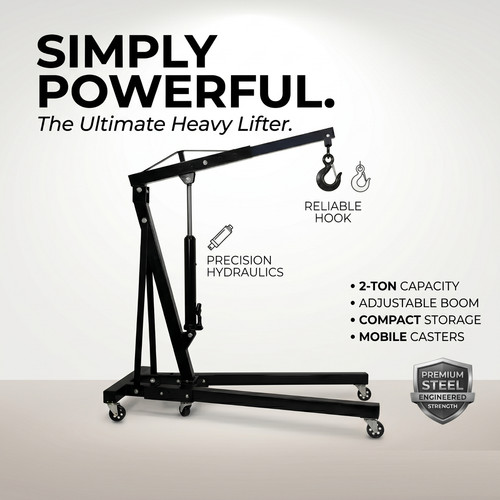 Folding engine crane stand - folding,
