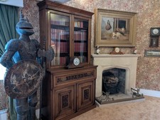 Enfield 1930 Wooden Mantel Clock + Key Home Decoration Fireplace See Description