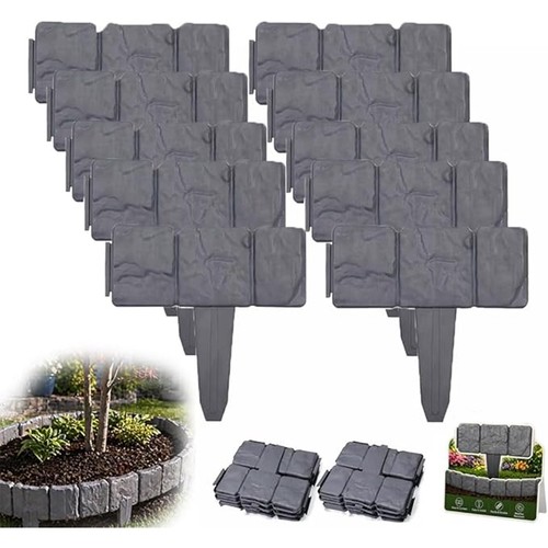 Imitation stone garden - stone, fence