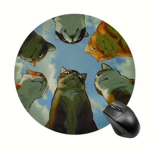 Round mouse mat novelty cute - round,