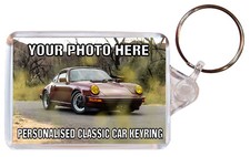 Classic Car Keyring - Personalised with your Photo Key Chain Ring Gift Present