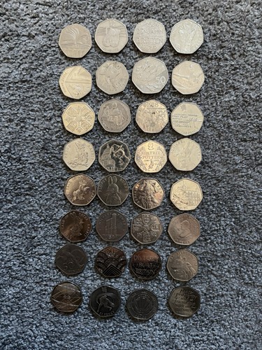 50p collectable coins - 32,