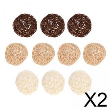 2 X 10x Decorative Rattan