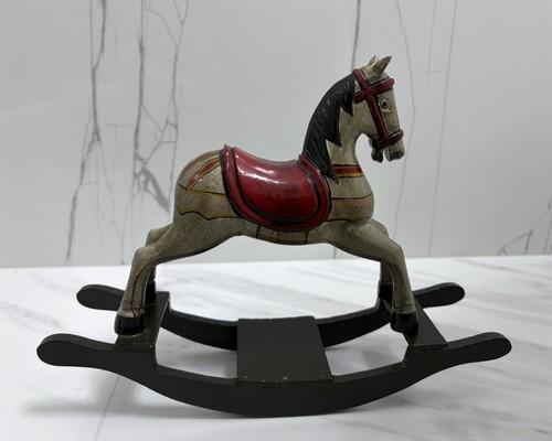 Vtg rocking horse wood - vtg,