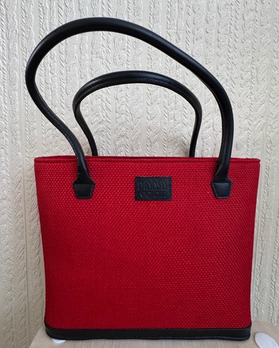 Masai coloured red beaded tote - red,