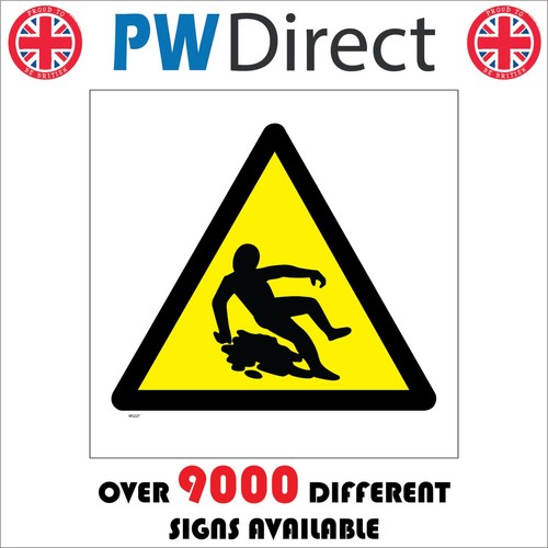 Sign wet floor slippery - wet,