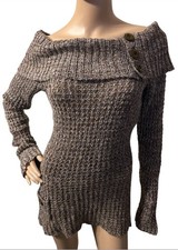 Wet Seal Forest Fairy Grunge Sweater Festival Goblin Core Y2K Knit Women L Brown