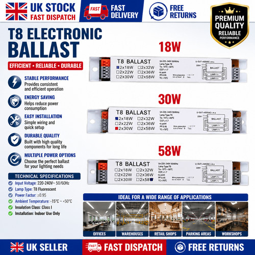 Electronic ballast 2x18w - ballast,