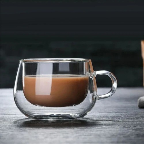 Glass coffee cup - glass, wall