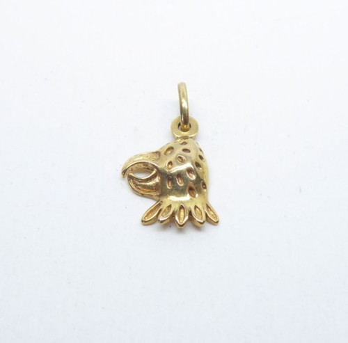 9ct gold charm eagle head - charm, bird