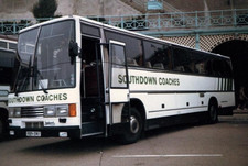 COLOUR BUS PHOTO SOUTHDOWN COACHES PHOTOGRAPH LEYLAND TIGER COACH AT BRIGHTON.