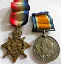 1914 MONS STAR & BRITISH WAR MEDAL PTE PENN ROYAL WARWICKSHIRE REGIMENT CASUALTY