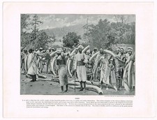 African Ivory Caravan Colonel Lugard Antique Print Old Picture 1899 TQET#80