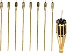 Bamboo Torch Garden Lantern Fire Tiki Torch Oil Paraffin Outdoor Lighting Burner